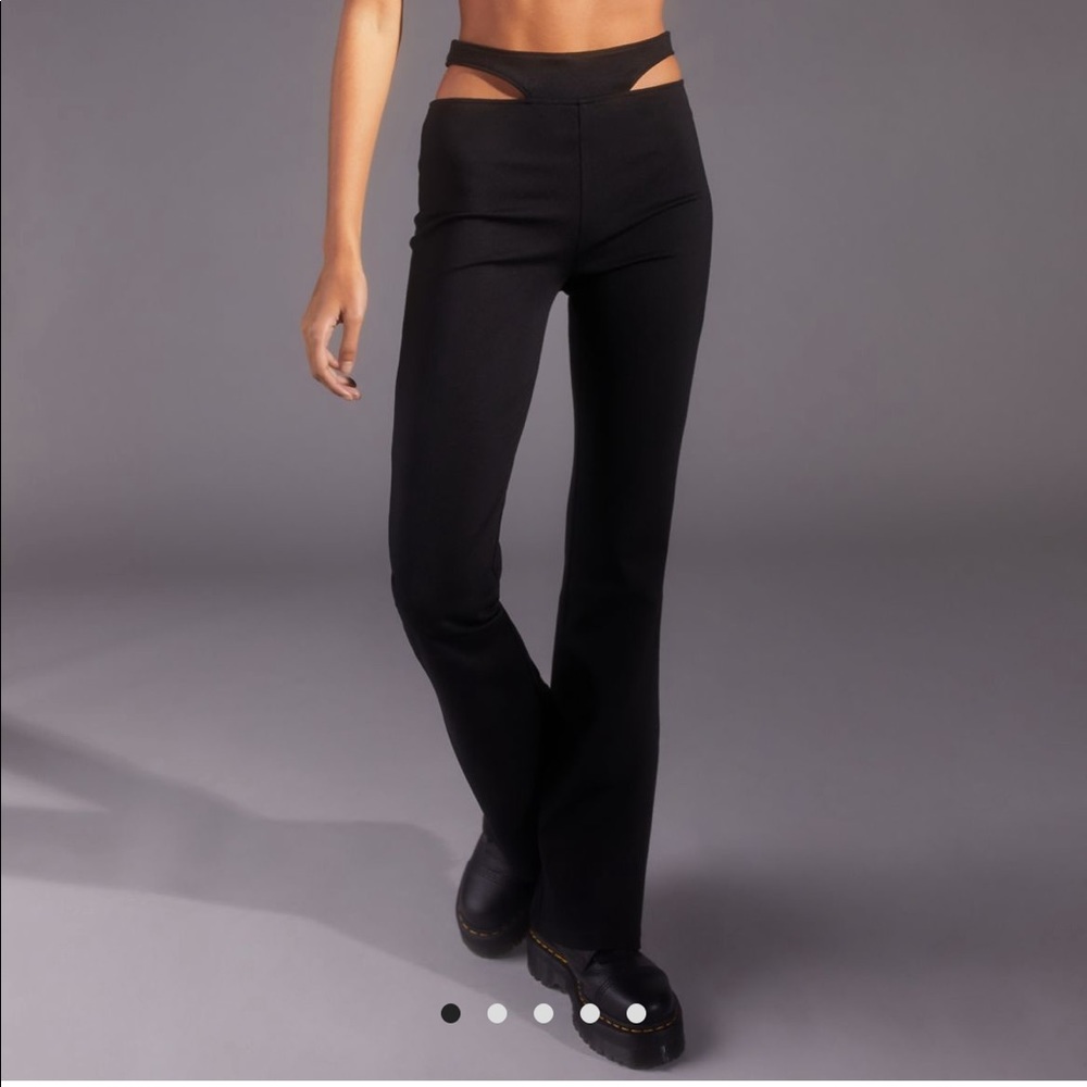 Urban Outfitters Black Cutout Flare Pants